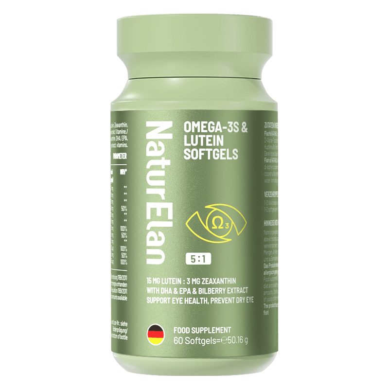德国NaturElan呐兔Omega-3s&叶黄素护眼软胶囊